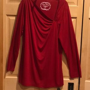 New Allison Brittney Dark Red Tunic Top